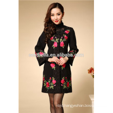 Woman jacket long style design printed women fashion coats china classic trench coat